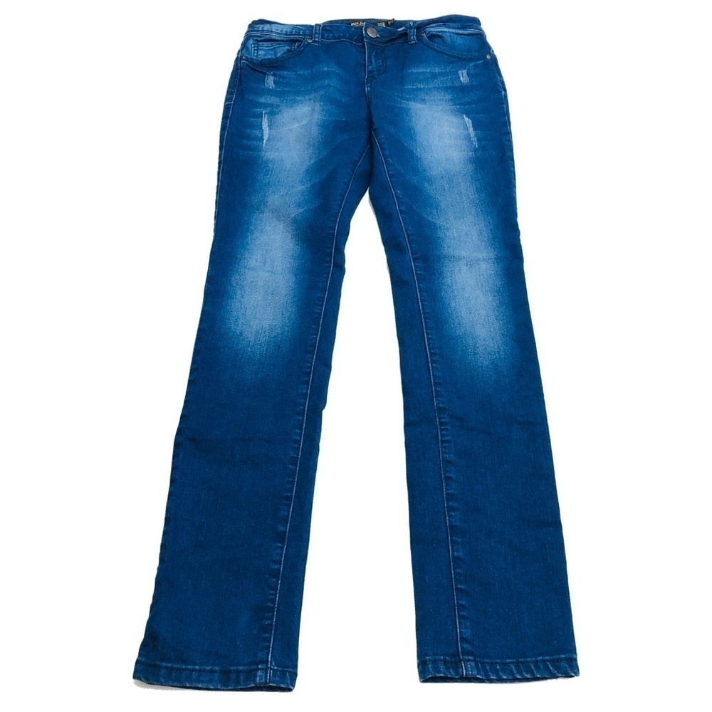 Iris Skinny Jeans Womens Size 7 Blue Distressed Dark Wash Denim IP5659
